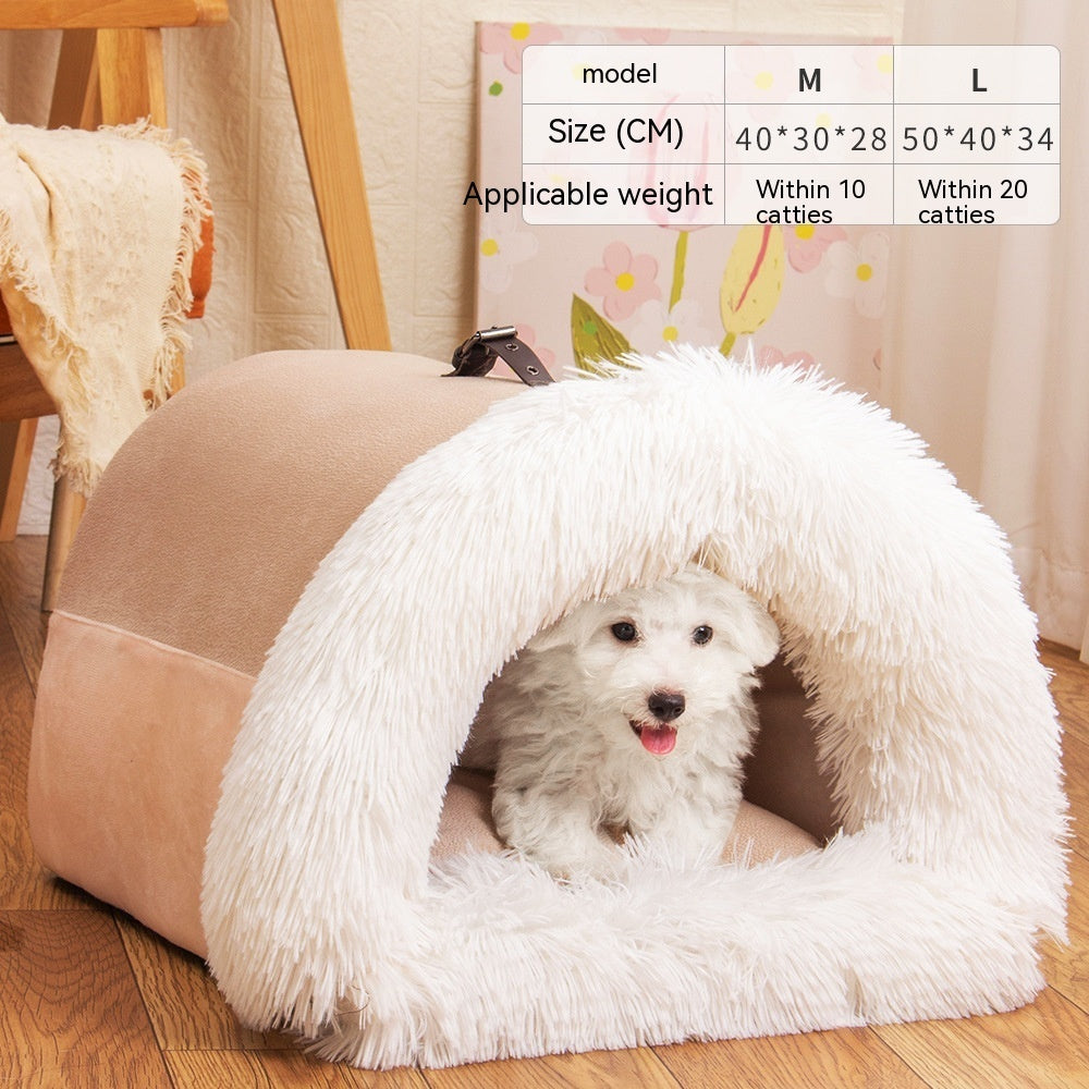 Portable Plush Pet Nest Cave